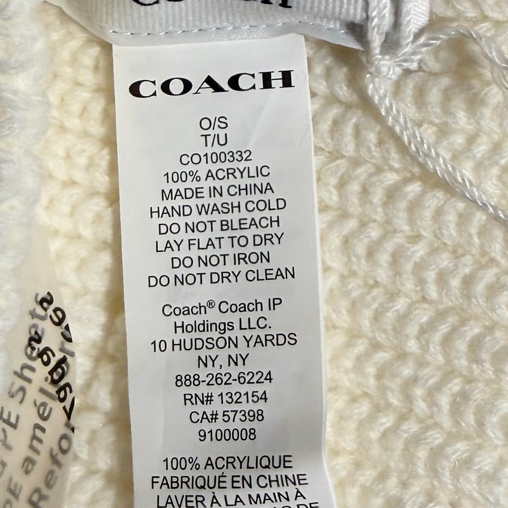 Coach Cream Cable Knit Headband NWT - Picture 7 of 8